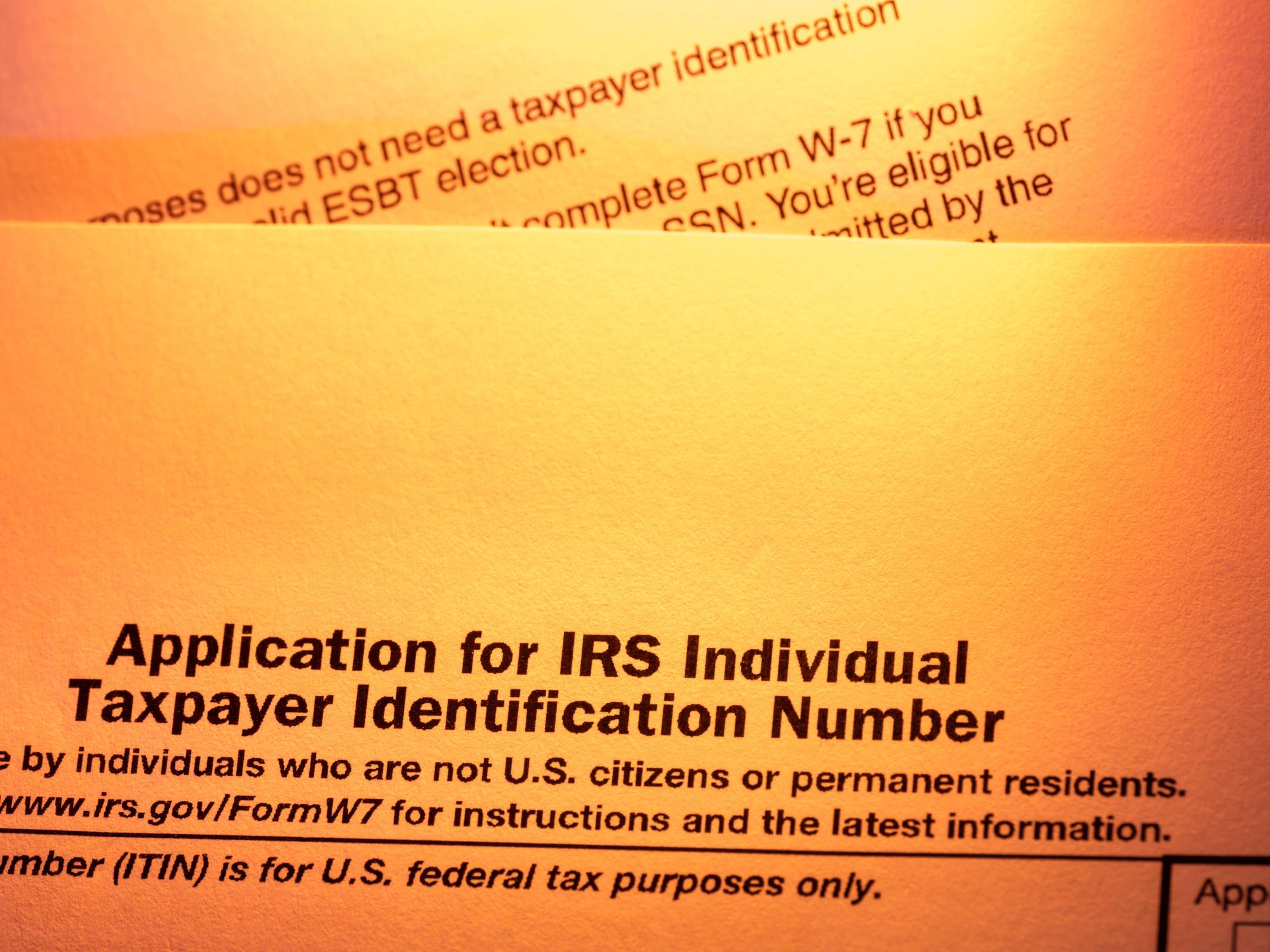 IRS-related paperwork and forms on a desk